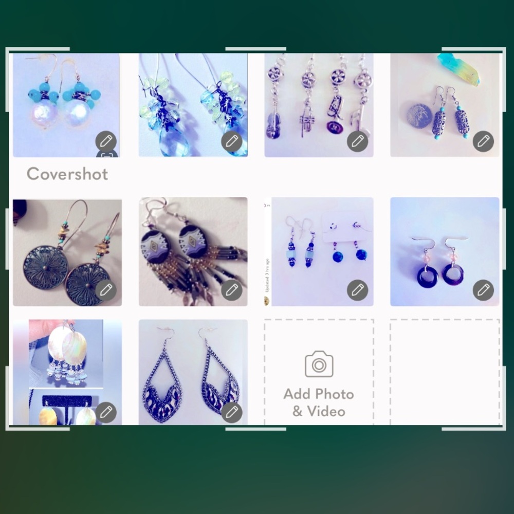 💥 LOT  12 prs. Earrings of Stone, Shell, Pearl, Bead, ceramic, glass pierced